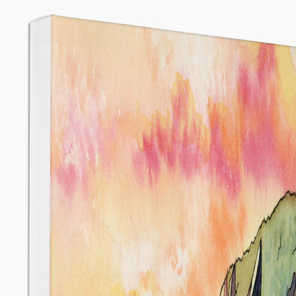 Sunrise Over Flatirons Canvas Print