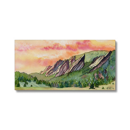 Sunrise Over Flatirons Canvas Print