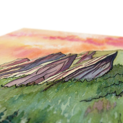 Sunrise Over Flatirons Canvas Print