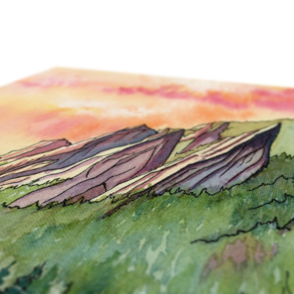 Sunrise Over Flatirons Canvas Print