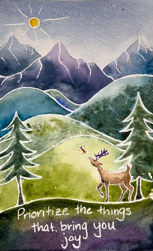 Prioritize Joy Art prints | The Sage Leaf Studio