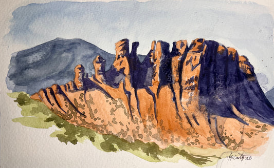 Sedona Outdoor Artwork | Cockscomb Painting | The Sage Leaf Studio