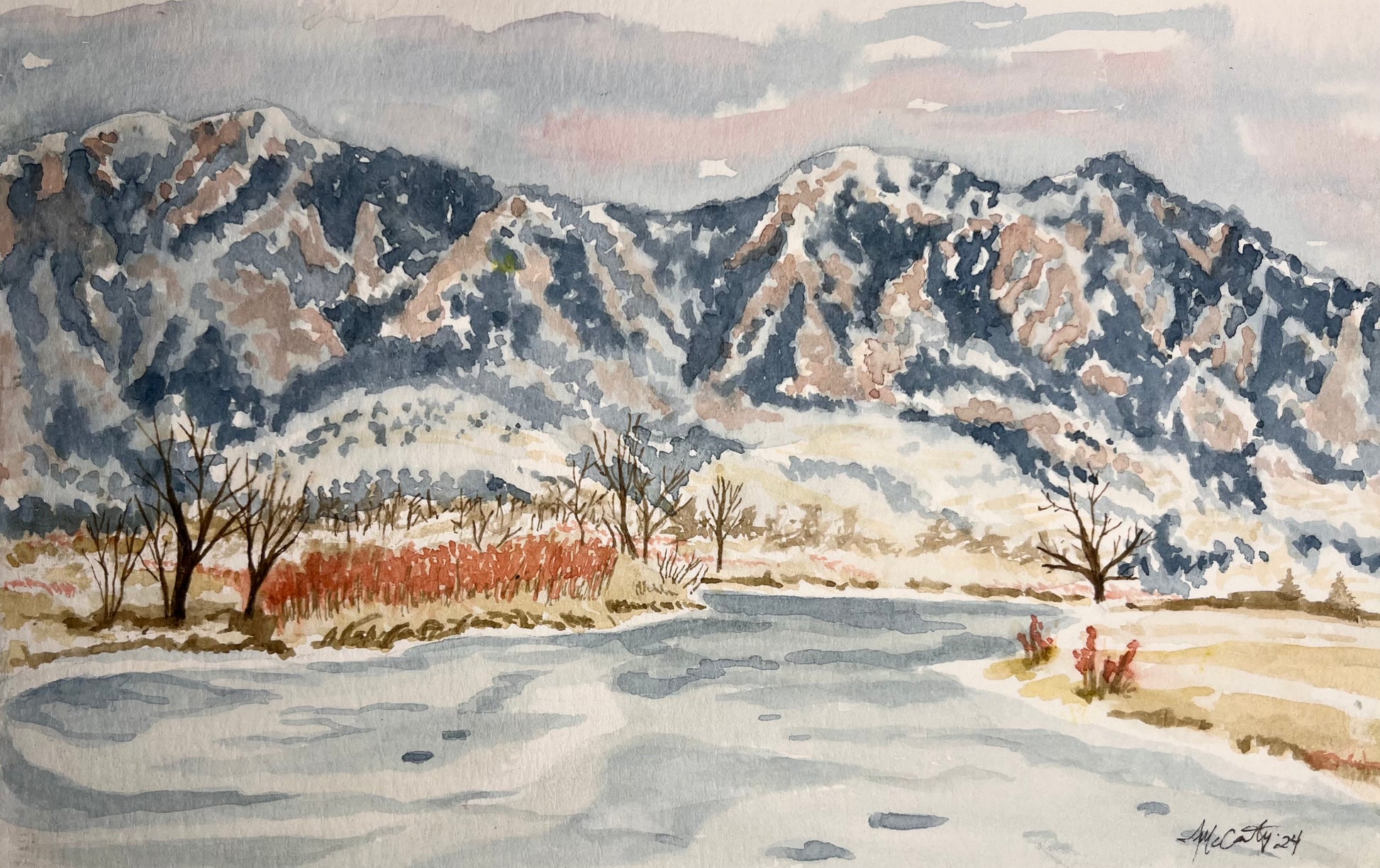 East Boulder Plein Air Study Art | The Sage Leaf Studio
