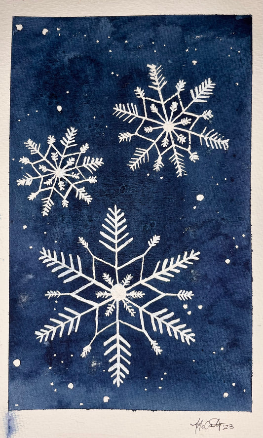 Snowflake Tutorial Art Prints | The Sage Leaf Studio