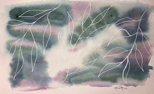 Sage Leaf White Art Prints | The Sage Leaf Studio