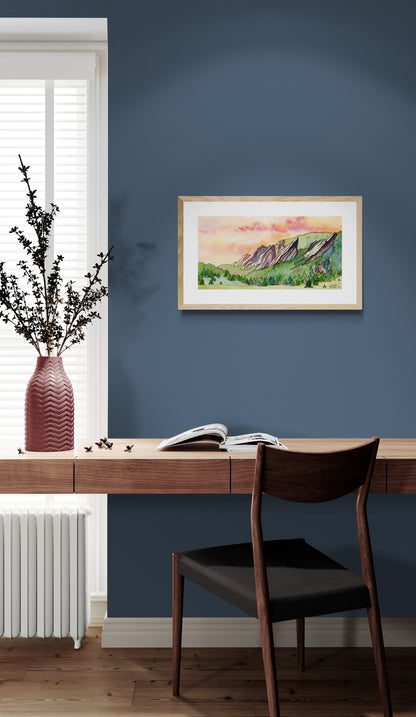Sunrise Over Flatirons Fine Art Print