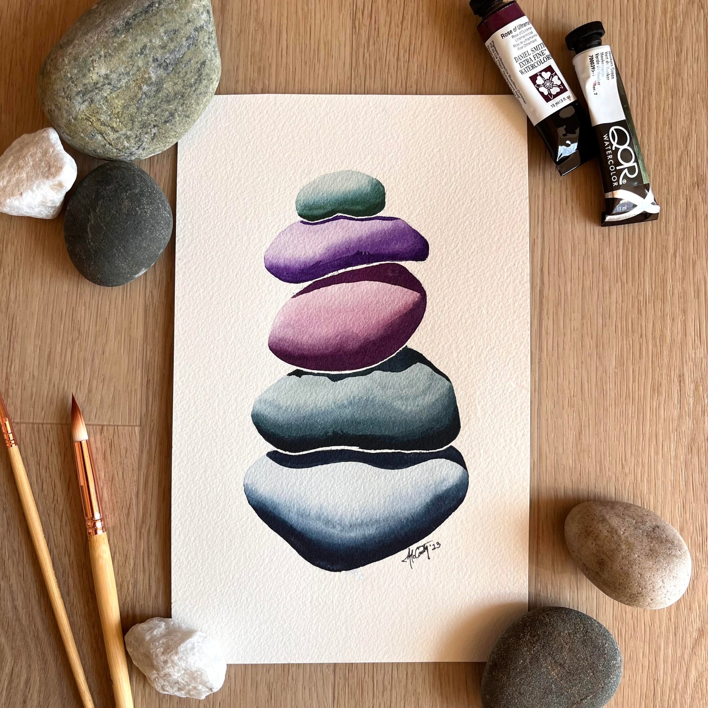Foundational Stones Painting | Stones Art | The Sage Leaf Studio